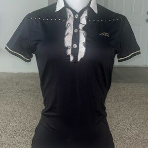 Equiline Italia Premium Ruffled Polo Shirt